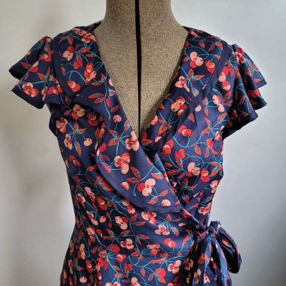 Hi There By Karen Walker Cherry Wrap Dress Size 2 - Picture 2 of 8